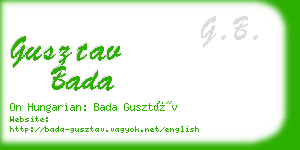 gusztav bada business card